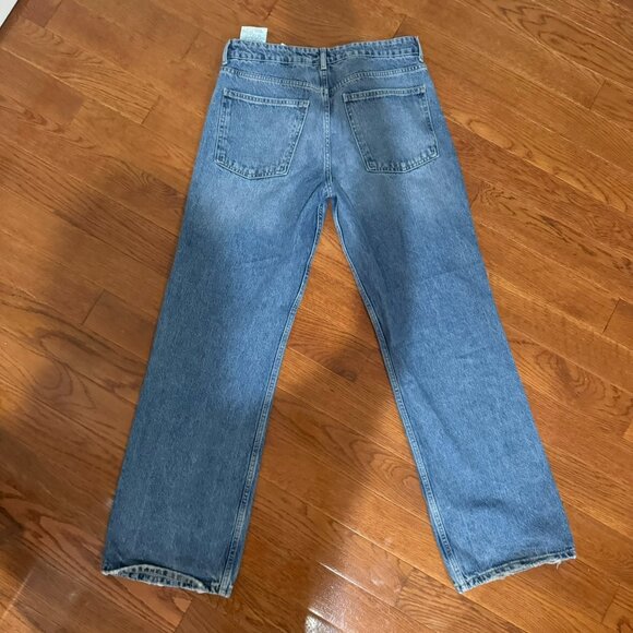 ZARA TRF MID RISE WIDE LEG JEANS - Picture 3 of 4